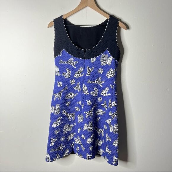 Bob Mackie Animal Print Sketch Wearable Art Blue and Black Dress - Picture 10 of 16